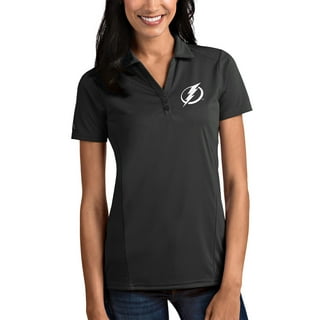 Women's Antigua Blue Tampa Bay Lightning Parker V-Neck Pullover Top