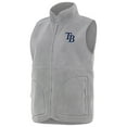 thumbnail image 1 of Women's Antigua Gray Tampa Bay Rays Nostalgic Full-Zip Vest, 1 of 1