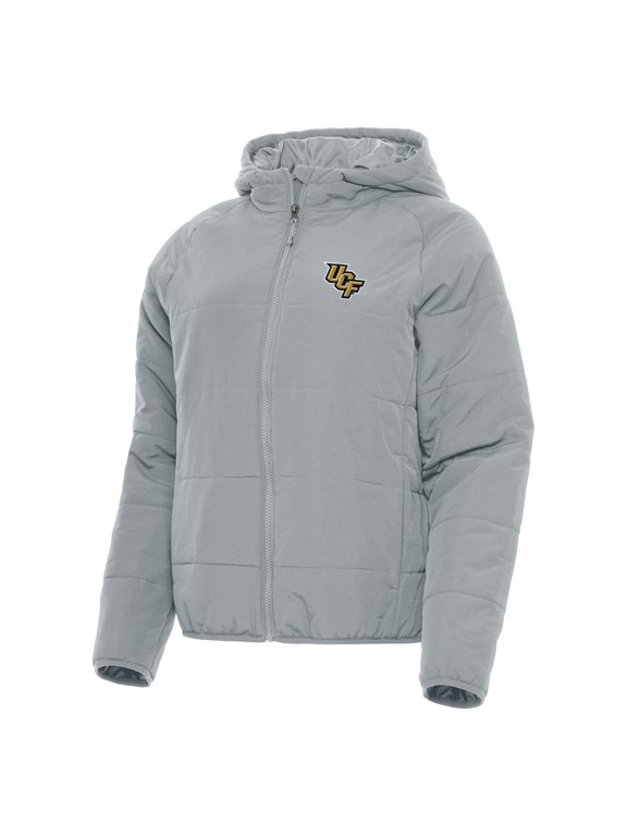 Women's Antigua Gray UCF Knights Universe Full-Zip Puffer Jacket