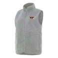 thumbnail image 1 of Women's Antigua  Gray Virginia Tech Hokies Nostalgic Full-Zip Vest, 1 of 1
