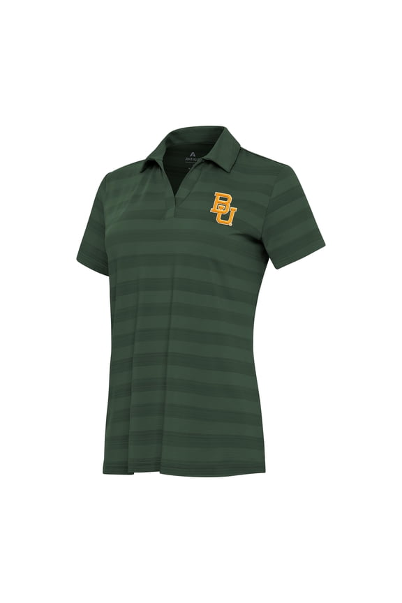 Women's Antigua Green Baylor Bears Tunnel Polo