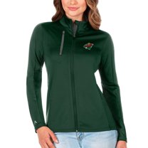 Women's Antigua Green/Charcoal Minnesota Wild Generation Full-Zip Pullover Jacket