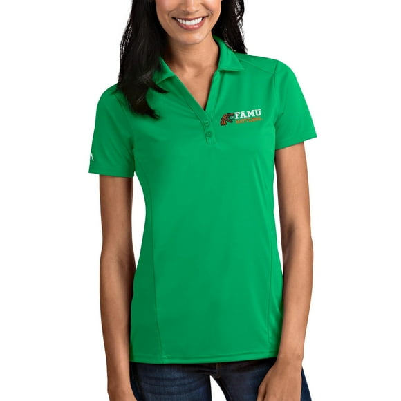 Women's Antigua Green Florida A&M Rattlers Tribute Polo