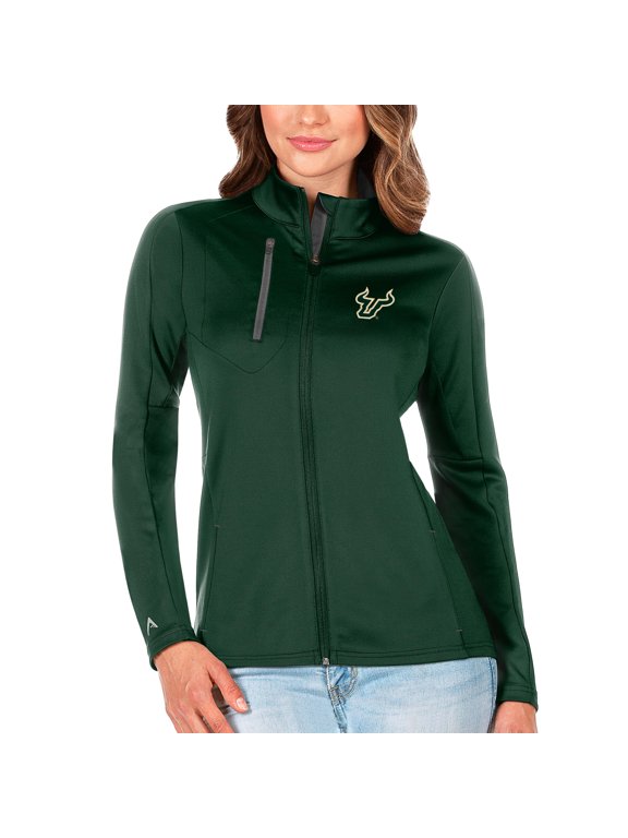 Women's Antigua Green/Graphite South Florida Bulls Generation Full-Zip Jacket