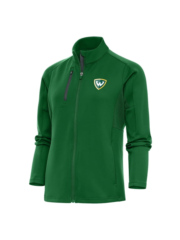 Women's Antigua Green Wayne State Warriors Generation Full-Zip Jacket