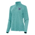 thumbnail image 1 of Women's Antigua  Heather Aqua Charlotte Hornets Mentor Quarter-Zip Mock Long Sleeve Top, 1 of 1