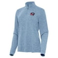 thumbnail image 1 of Women's Antigua  Heather Aqua Columbus Blue Jackets Mentor Quarter-Zip Mock Long Sleeve Top, 1 of 1