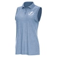thumbnail image 1 of Women's Antigua  Heather Aqua Tampa Bay Lightning Recap Sleeveless Polo, 1 of 1