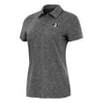 thumbnail image 1 of Women's Antigua Heather Black Anaheim Ducks Matter Polo, 1 of 1
