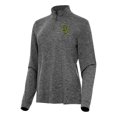 thumbnail image 1 of Women's Antigua  Heather Black Baylor Bears Mentor Long Sleeve Quarter-Zip Mock Polo, 1 of 1