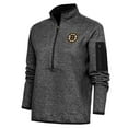 thumbnail image 1 of Women's Antigua Heather Black Boston Bruins Team Logo Fortune Quarter-Zip Jacket, 1 of 1
