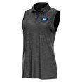 thumbnail image 1 of Women's Antigua Heather Black Charlotte FC Recap Sleeveless Polo, 1 of 1