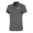 thumbnail image 1 of Women's Antigua  Heather Black Cincinnati Bearcats Motivated Polo, 1 of 1
