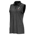 thumbnail image 1 of Women's Antigua  Heather Black Cincinnati Bearcats Recap Sleeveless Polo, 1 of 1