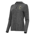 thumbnail image 1 of Women's Antigua Heather Black Columbus Crew Daybreak Quarter-Zip Hoodie, 1 of 1