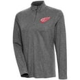 thumbnail image 1 of Women's Antigua  Heather Black Detroit Red Wings Confront Quarter-Zip Pullover Top, 1 of 1