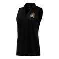 thumbnail image 1 of Women's Antigua Heather Black ECU Pirates Layout Sleeveless V-Neck Polo, 1 of 1