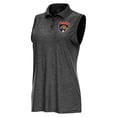 thumbnail image 1 of Women's Antigua  Heather Black Florida Panthers Recap Sleeveless Polo, 1 of 1