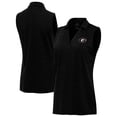 thumbnail image 1 of Women's Antigua Heather Black Georgia Bulldogs Layout Sleeveless V-Neck Polo, 1 of 3