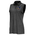 thumbnail image 1 of Women's Antigua  Heather Black Golden State Warriors Recap Sleeveless Polo, 1 of 1