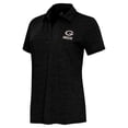 thumbnail image 1 of Women's Antigua  Heather Black Green Bay Packers Layout V-Neck Polo, 1 of 2