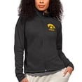 thumbnail image 1 of Women's Antigua Heather Black Iowa Hawkeyes Course Full-Zip Jacket, 1 of 1