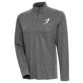 thumbnail image 1 of Women's Antigua Heather Black Josh Berry Confront Quarter-Zip Pullover Top, 1 of 1