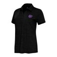 thumbnail image 1 of Women's  Antigua Heather Black Kansas State Wildcats Layout V-Neck Polo, 1 of 1