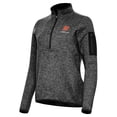 thumbnail image 1 of Women's Antigua Heather Black Martin Truex Jr Fortune Half-Zip Pullover Jacket, 1 of 1