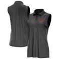 thumbnail image 1 of Women's Antigua  Heather Black Minnesota Golden Gophers Recap Sleeveless Polo, 1 of 3