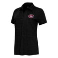 thumbnail image 1 of Women's  Antigua Heather Black Montreal Canadiens Layout V-Neck Polo, 1 of 1
