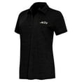 thumbnail image 1 of Women's Antigua  Heather Black New York Jets Layout V-Neck Polo, 1 of 2
