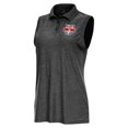 thumbnail image 1 of Women's Antigua Heather Black New York Red Bulls Recap Sleeveless Polo, 1 of 1