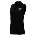 thumbnail image 1 of Women's Antigua Heather Black Oklahoma City Thunder Layout Sleeveless V-Neck Polo, 1 of 1
