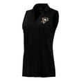 thumbnail image 1 of Women's Antigua Heather Black Pittsburgh Penguins Layout Sleeveless V-Neck Polo, 1 of 1