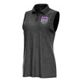 thumbnail image 1 of Women's Antigua  Heather Black Sacramento Kings Recap Sleeveless Polo, 1 of 1