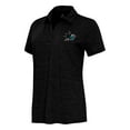 thumbnail image 1 of Women's  Antigua Heather Black San Jose Sharks Layout V-Neck Polo, 1 of 1
