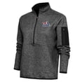 thumbnail image 1 of Women's Antigua  Heather Black Somerset Patriots Fortune Half-Zip Pullover Jacket, 1 of 1
