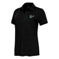 thumbnail image 1 of Women's  Antigua Heather Black South Florida Bulls Layout V-Neck Polo, 1 of 1