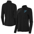 thumbnail image 1 of Women's Antigua Heather Black St. Louis Blues Bright Quarter-Zip Pullover, 1 of 3