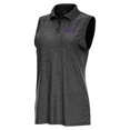 thumbnail image 1 of Women's Antigua  Heather Black TCU Horned Frogs Recap Sleeveless Polo, 1 of 1