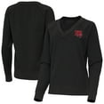 thumbnail image 1 of Women's Antigua Heather Black Tampa Bay Buccaneers Varsity Tri-Blend V-Neck Long Sleeve T-Shirt, 1 of 3