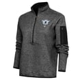 thumbnail image 1 of Women's Antigua Heather Black Washington Pilots Fortune Half-Zip Pullover Jacket, 1 of 1