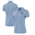 thumbnail image 1 of Women's Antigua Heather Blue Dallas Cowboys Matter Polo, 1 of 3