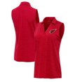 thumbnail image 1 of Women's Antigua  Heather Cardinal Arizona Cardinals Layout Sleeveless V-Neck Polo, 1 of 3