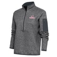 thumbnail image 1 of Women's Antigua  Heather Charcoal Arkansas Travelers Fortune Half-Zip Pullover Jacket, 1 of 1
