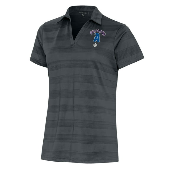 Women's Antigua Heather Charcoal Azules de Veracruz Compass Polo