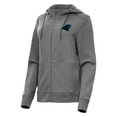 thumbnail image 1 of Women's Antigua   Heather Charcoal Carolina Panthers Seeker Full-Zip Hoodie Jacket, 1 of 1