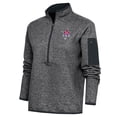 thumbnail image 1 of Women's Antigua Heather Charcoal Detroit Stars Fortune Half-Zip Pullover Jacket, 1 of 1