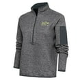 thumbnail image 1 of Women's Antigua  Heather Charcoal Greensboro Grasshoppers Fortune Half-Zip Pullover Jacket, 1 of 1